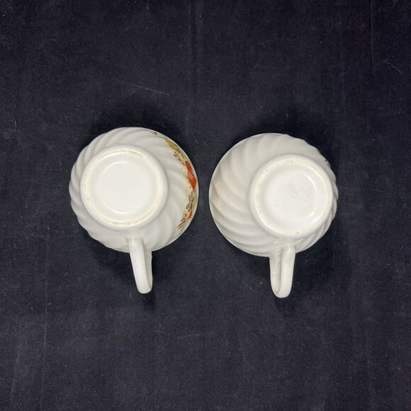 Tempo By Scio Vintage Yellow Orange Floral Cup And Saucer Set Of 2 Retro - Picture 8 of 14